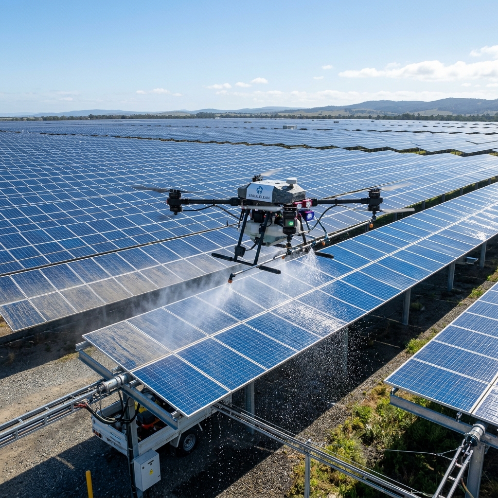 Solar Panel Washing Drone
