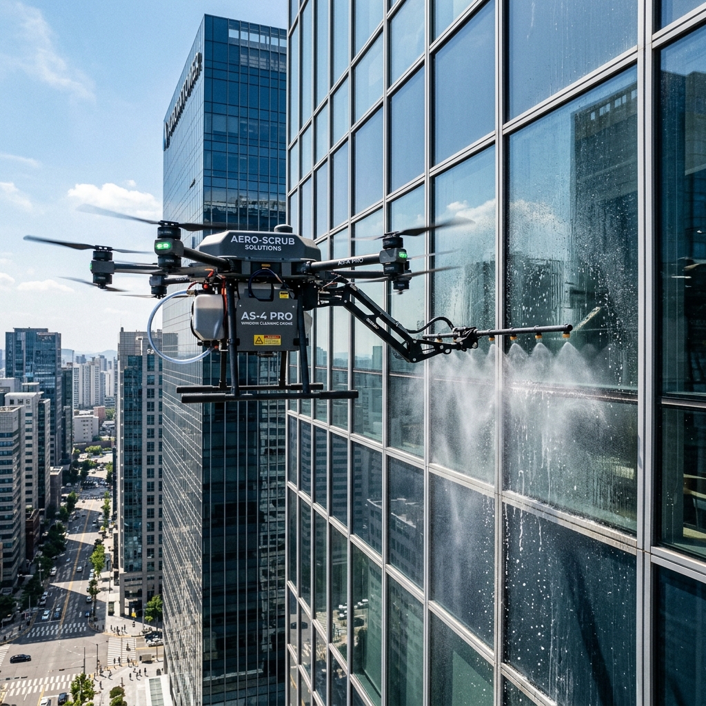 High-Rise Window Cleaning Drone